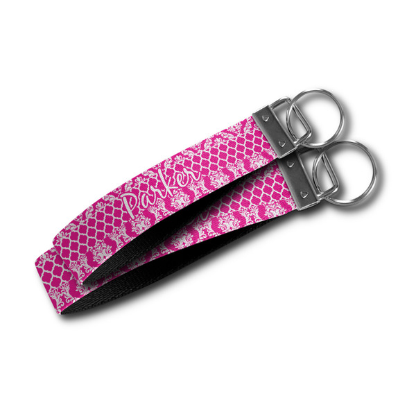 Moroccan & Damask Webbing Keychain FOBs - Size Comparison