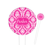 Moroccan & Damask Round Plastic Food Picks (Personalized)