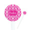 Moroccan & Damask Round Plastic Stir Sticks (Personalized)