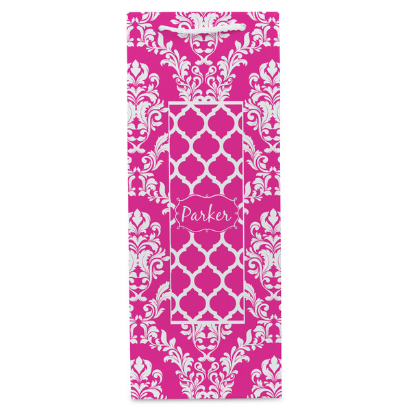 Moroccan & Damask Wine Gift Bag - Matte - Front