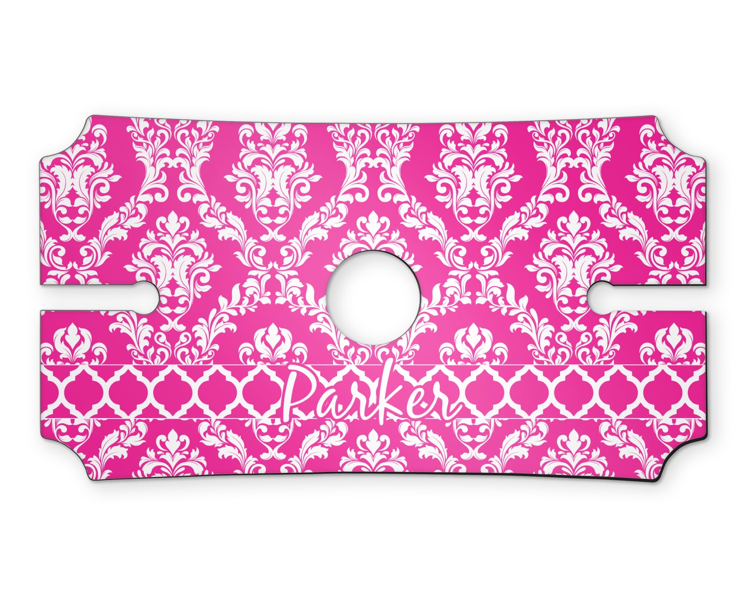 Custom Moroccan & Damask Wine Bottle & Glass Holder (Personalized