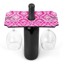 Moroccan & Damask Wine Bottle & Glass Holder (Personalized)