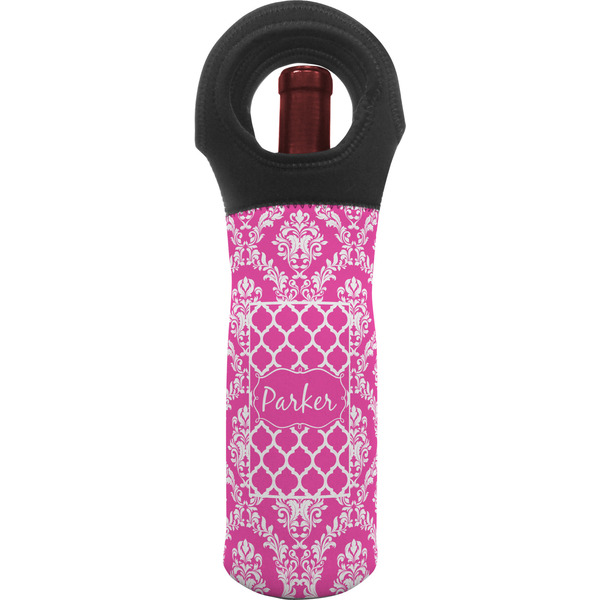 Custom Moroccan & Damask Wine Tote Bag (Personalized)