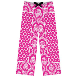 Moroccan & Damask Womens Pajama Pants - XS
