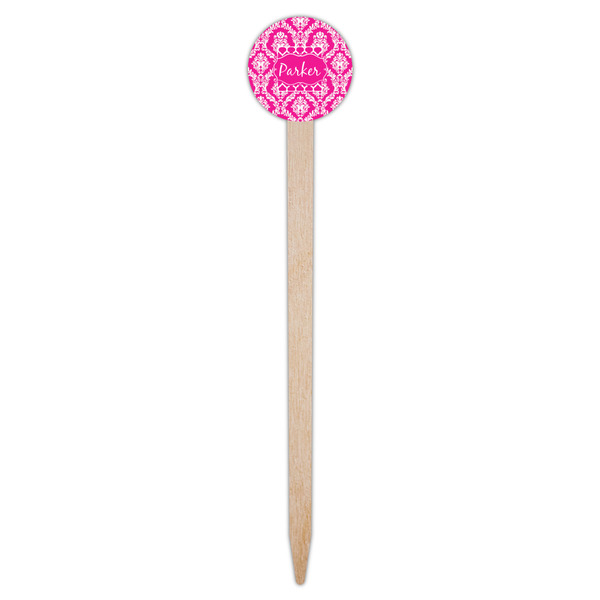 Moroccan & Damask Wooden 6" Food Pick - Round - Single Pick