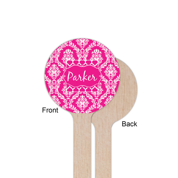 Moroccan & Damask Wooden 6" Stir Stick - Round - Single Sided - Front & Back