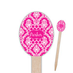 Moroccan & Damask Oval Wooden Food Picks (Personalized)