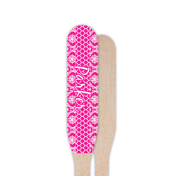 Moroccan & Damask Wooden Food Pick - Paddle - Single Sided - Front & Back