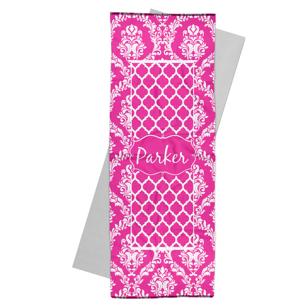 Custom Moroccan & Damask Yoga Mat Towel (Personalized)
