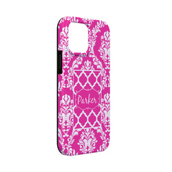 Moroccan & Damask iPhone Case - Rubber Lined - iPhone 13 Mini (Personalized)