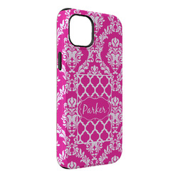 Moroccan & Damask iPhone Case - Rubber Lined - iPhone 14 Pro Max (Personalized)