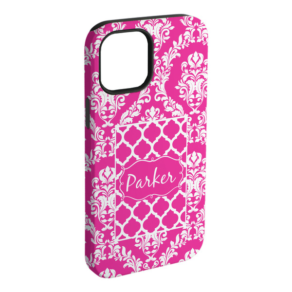 Custom Moroccan & Damask iPhone Case - Rubber Lined (Personalized)