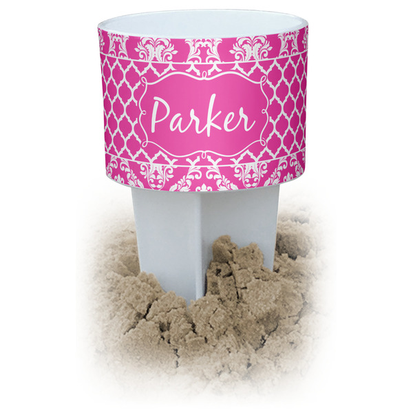 Custom Moroccan & Damask Beach Spiker Drink Holder (Personalized)