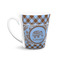 Gingham & Elephants 12 Oz Latte Mug - Front