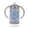 Gingham & Elephants 12 oz Stainless Steel Sippy Cups - FRONT