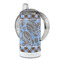 Gingham & Elephants 12 oz Stainless Steel Sippy Cups - FULL (back angle)