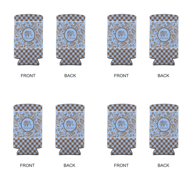 Gingham & Elephants 12oz Tall Can Sleeve - Set of 4 - APPROVAL