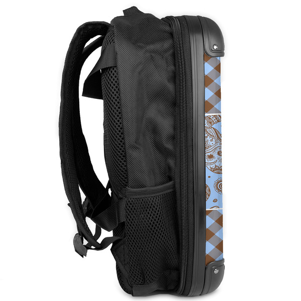 Gingham & Elephants 13" Hard Shell Backpacks - Side View