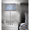 Gingham & Elephants 13 inch drum lamp shade - in room