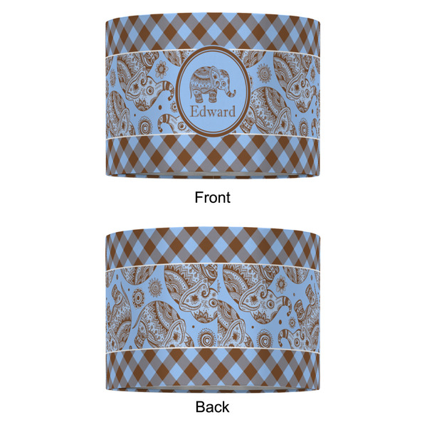 Gingham & Elephants 16" Drum Lampshade - APPROVAL (Fabric)