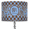 Gingham & Elephants 16" Drum Lampshade - ON STAND (Fabric)