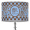 Gingham & Elephants 16" Drum Lampshade - ON STAND (Poly Film)