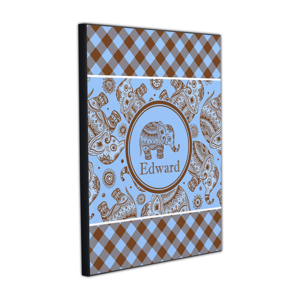 Custom Gingham & Elephants Wood Prints (Personalized)