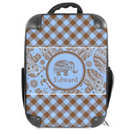 Gingham & Elephants 18" Hard Shell Backpack (Personalized)