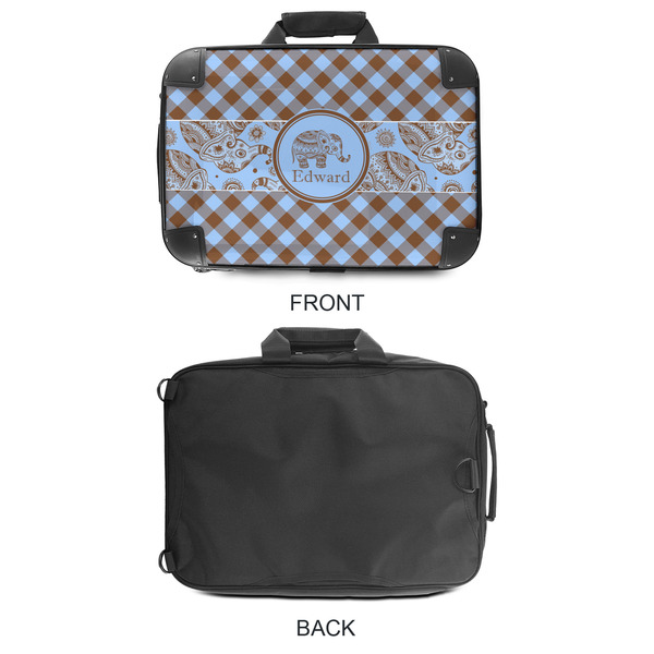 Gingham & Elephants 18" Laptop Briefcase - APPROVAL