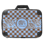 Gingham & Elephants Hard Shell Briefcase - 18" (Personalized)