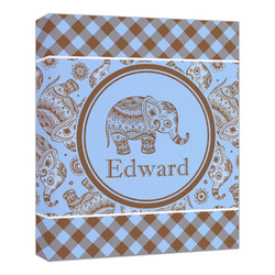 Gingham & Elephants Canvas Print - 20x24 (Personalized)