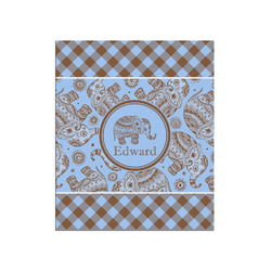 Gingham & Elephants Poster - Matte - 20x24 (Personalized)
