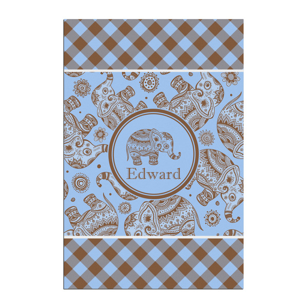 Custom Gingham & Elephants Posters - Matte - 20x30 (Personalized)