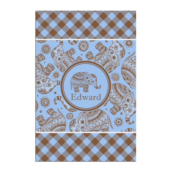 Custom Gingham & Elephants Posters - Matte - 20x30 (Personalized)