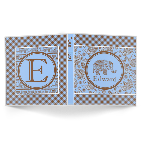 Gingham & Elephants 3-Ring Binder Approval- 1in