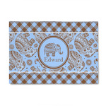 Gingham & Elephants 4' x 6' Patio Rug (Personalized)