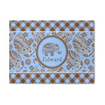 Gingham & Elephants 5' x 7' Indoor Area Rug (Personalized)