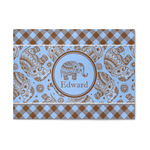 Gingham & Elephants 5' x 7' Patio Rug (Personalized)