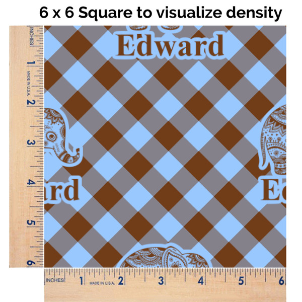 Gingham & Elephants 6x6 Swatch of Fabric