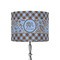 Gingham & Elephants 8" Drum Lampshade - ON STAND (Fabric)