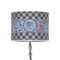 Gingham & Elephants 8" Drum Lampshade - ON STAND (Poly Film)
