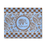Gingham & Elephants 8' x 10' Patio Rug (Personalized)