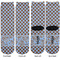 Gingham & Elephants Adult Crew Socks - Double Pair - Front and Back - Apvl