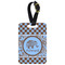 Gingham & Elephants Metal Luggage Tag w/ Name or Text