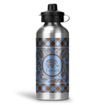 Gingham & Elephants Water Bottle - Aluminum - 20 oz (Personalized)
