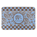 Gingham & Elephants Anti-Fatigue Kitchen Mat (Personalized)