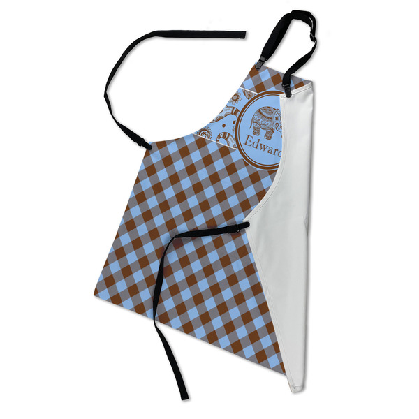 Gingham & Elephants Apron - Folded