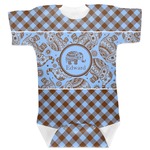 Gingham & Elephants Baby Bodysuit 6-12 (Personalized)