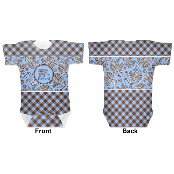 Gingham & Elephants Baby Bodysuit Approval