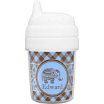 Gingham & Elephants Baby Sippy Cup (Personalized)